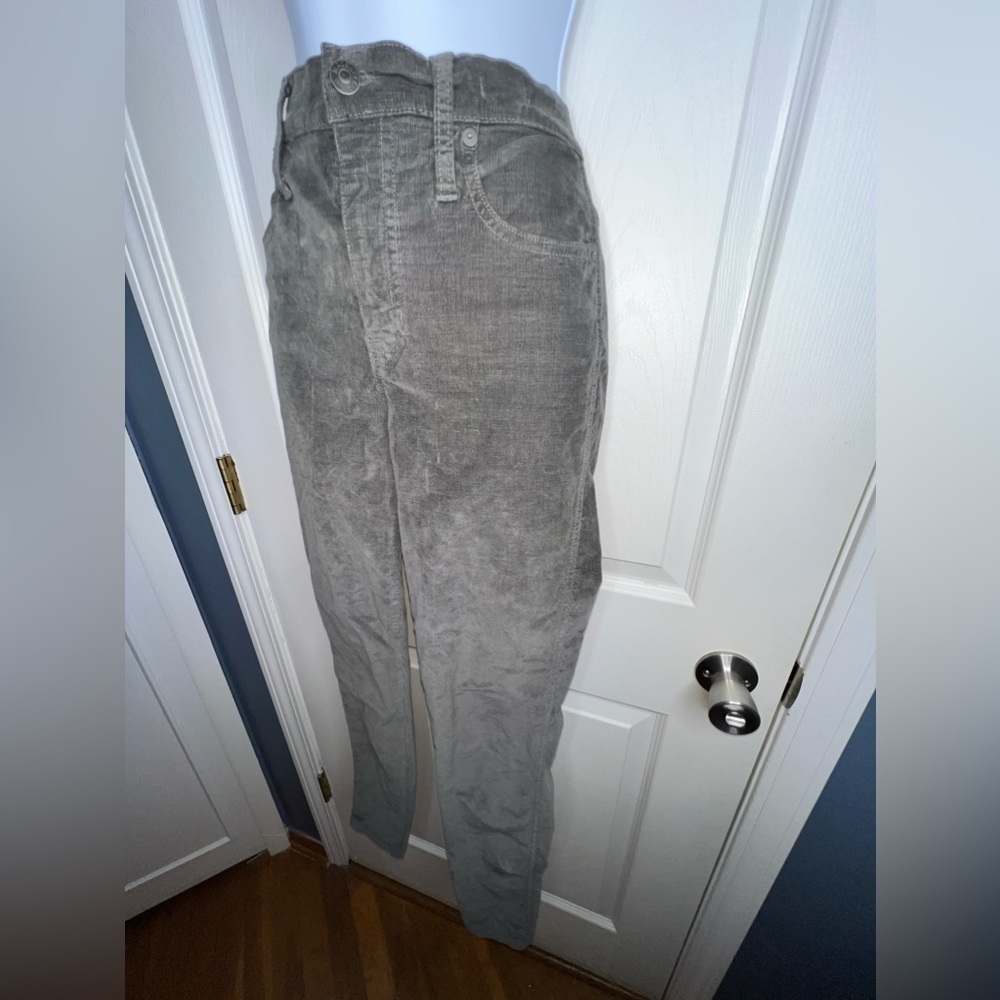 Madewell Women's 26 Tall Gray 10'' High Rise Skinny Corduroy Jeans Pants 26T - Picture 6 of 16